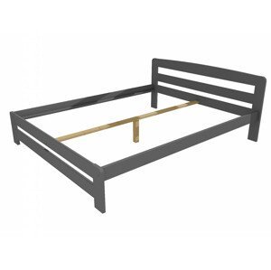 Manželská postel VMK008B masiv borovice (Rozměr: 140 x 200 cm, Barva dřeva: barva šedá)