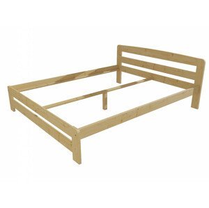 Manželská postel VMK008B masiv borovice (Rozměr: 120 x 200 cm, Barva dřeva: bezbarvý lak)