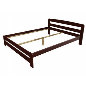 Manželská postel VMK008B masiv borovice (Rozměr: 140 x 200 cm, Barva dřeva: moření ořech)