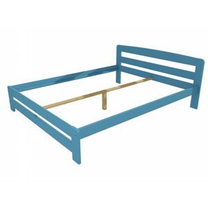 Manželská postel VMK008B masiv borovice (Rozměr: 160 x 200 cm, Barva dřeva: barva modrá)