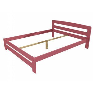 Manželská postel VMK008B masiv borovice (Rozměr: 120 x 200 cm, Barva dřeva: barva růžová)