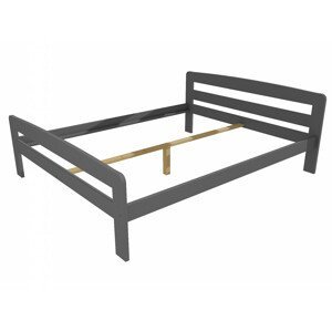 Manželská postel VMK008C masiv borovice (Rozměr: 120 x 200 cm, Barva dřeva: barva šedá)