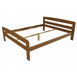 Manželská postel VMK008C masiv borovice (Rozměr: 120 x 200 cm, Barva dřeva: moření dub)