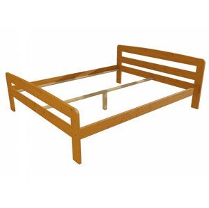 Manželská postel VMK008C masiv borovice (Rozměr: 140 x 200 cm, Barva dřeva: moření olše)