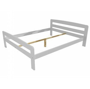 Manželská postel VMK008C masiv borovice (Rozměr: 160 x 200 cm, Barva dřeva: barva bílá)
