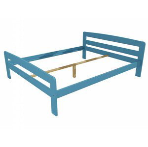 Manželská postel VMK008C masiv borovice (Rozměr: 120 x 200 cm, Barva dřeva: barva modrá)