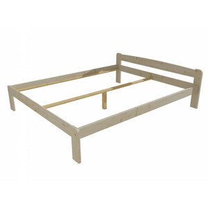 Manželská postel VMK009A masiv borovice (Rozměr: 120 x 200 cm, Barva dřeva: surové dřevo)