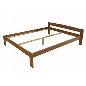 Manželská postel VMK009A masiv borovice (Rozměr: 120 x 200 cm, Barva dřeva: moření dub)