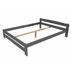 Manželská postel VMK009B masiv borovice (Rozměr: 120 x 200 cm, Barva dřeva: barva šedá)