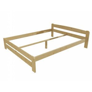 Manželská postel VMK009B masiv borovice (Rozměr: 120 x 200 cm, Barva dřeva: bezbarvý lak)