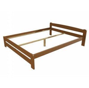 Manželská postel VMK009B masiv borovice (Rozměr: 120 x 200 cm, Barva dřeva: moření dub)
