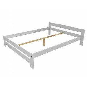 Manželská postel VMK009B masiv borovice (Rozměr: 140 x 200 cm, Barva dřeva: barva bílá)