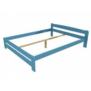 Manželská postel VMK009B masiv borovice (Rozměr: 160 x 200 cm, Barva dřeva: barva modrá)