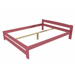 Manželská postel VMK009B masiv borovice (Rozměr: 120 x 200 cm, Barva dřeva: barva růžová)
