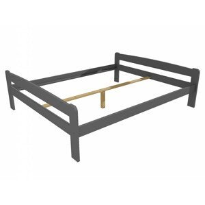 Manželská postel VMK009C masiv borovice (Rozměr: 140 x 200 cm, Barva dřeva: barva šedá)