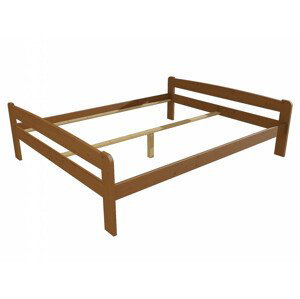 Manželská postel VMK009C masiv borovice (Rozměr: 140 x 200 cm, Barva dřeva: moření dub)