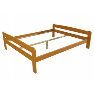 Manželská postel VMK009C masiv borovice (Rozměr: 120 x 200 cm, Barva dřeva: moření olše)