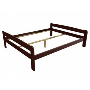 Manželská postel VMK009C masiv borovice (Rozměr: 120 x 200 cm, Barva dřeva: moření ořech)