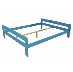 Manželská postel VMK009C masiv borovice (Rozměr: 120 x 200 cm, Barva dřeva: barva modrá)