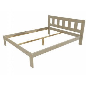 Manželská postel VMK010A masiv borovice (Rozměr: 180 x 200 cm, Barva dřeva: surové dřevo)