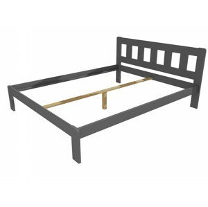 Manželská postel VMK010A masiv borovice (Rozměr: 180 x 200 cm, Barva dřeva: barva šedá)