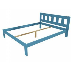 Manželská postel VMK010A masiv borovice (Rozměr: 120 x 200 cm, Barva dřeva: barva modrá)