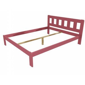 Manželská postel VMK010A masiv borovice (Rozměr: 120 x 200 cm, Barva dřeva: barva růžová)