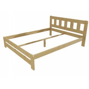 Manželská postel VMK010B masiv borovice (Rozměr: 120 x 200 cm, Barva dřeva: bezbarvý lak)