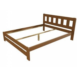 Manželská postel VMK010B masiv borovice (Rozměr: 120 x 200 cm, Barva dřeva: moření dub)