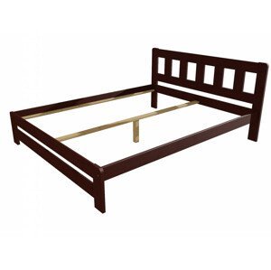 Manželská postel VMK010B masiv borovice (Rozměr: 120 x 200 cm, Barva dřeva: moření ořech)