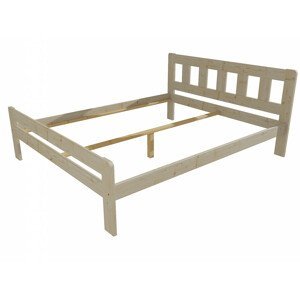 Manželská postel VMK010C masiv borovice (Rozměr: 120 x 200 cm, Barva dřeva: surové dřevo)