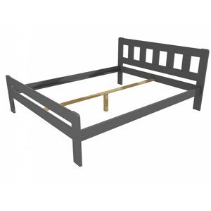 Manželská postel VMK010C masiv borovice (Rozměr: 120 x 200 cm, Barva dřeva: barva šedá)