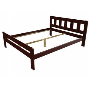 Manželská postel VMK010C masiv borovice (Rozměr: 120 x 200 cm, Barva dřeva: moření ořech)