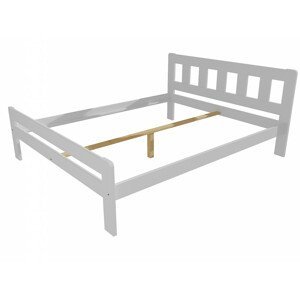 Manželská postel VMK010C masiv borovice (Rozměr: 160 x 200 cm, Barva dřeva: barva bílá)