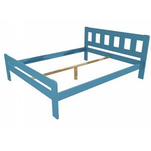 Manželská postel VMK010C masiv borovice (Rozměr: 180 x 200 cm, Barva dřeva: barva modrá)
