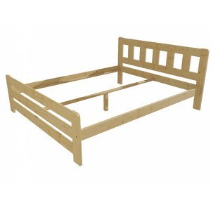 Manželská postel VMK010D masiv borovice (Rozměr: 120 x 200 cm, Barva dřeva: bezbarvý lak)
