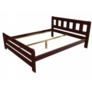 Manželská postel VMK010D masiv borovice (Rozměr: 180 x 200 cm, Barva dřeva: moření ořech)