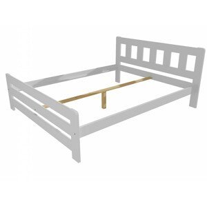 Manželská postel VMK010D masiv borovice (Rozměr: 140 x 200 cm, Barva dřeva: barva bílá)