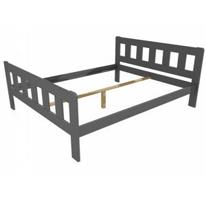 Manželská postel VMK010E masiv borovice (Rozměr: 120 x 200 cm, Barva dřeva: barva šedá)
