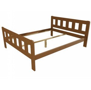 Manželská postel VMK010E masiv borovice (Rozměr: 120 x 200 cm, Barva dřeva: moření dub)