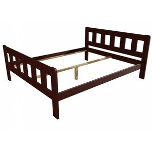 Manželská postel VMK010E masiv borovice (Rozměr: 120 x 200 cm, Barva dřeva: moření ořech)