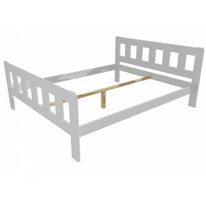 Manželská postel VMK010E masiv borovice (Rozměr: 140 x 200 cm, Barva dřeva: barva bílá)