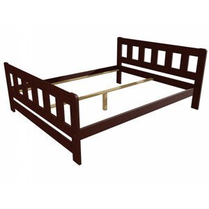 Manželská postel VMK010F masiv borovice (Rozměr: 120 x 200 cm, Barva dřeva: moření ořech)