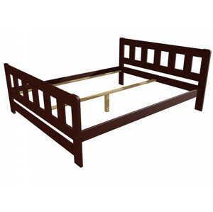 Manželská postel VMK010F masiv borovice (Rozměr: 160 x 200 cm, Barva dřeva: moření ořech)