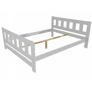 Manželská postel VMK010F masiv borovice (Rozměr: 120 x 200 cm, Barva dřeva: barva bílá)