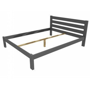 Manželská postel VMK011A masiv borovice (Rozměr: 140 x 200 cm, Barva dřeva: barva šedá)