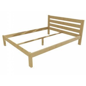 Manželská postel VMK011A masiv borovice (Rozměr: 120 x 200 cm, Barva dřeva: bezbarvý lak)