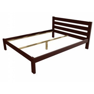 Manželská postel VMK011A masiv borovice (Rozměr: 140 x 200 cm, Barva dřeva: moření ořech)