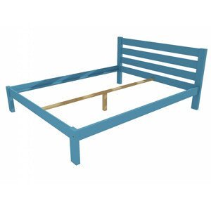 Manželská postel VMK011A masiv borovice (Rozměr: 120 x 200 cm, Barva dřeva: barva modrá)