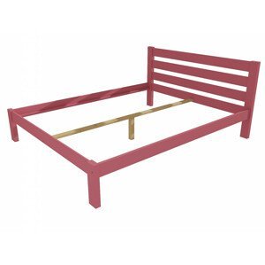 Manželská postel VMK011A masiv borovice (Rozměr: 120 x 200 cm, Barva dřeva: barva růžová)